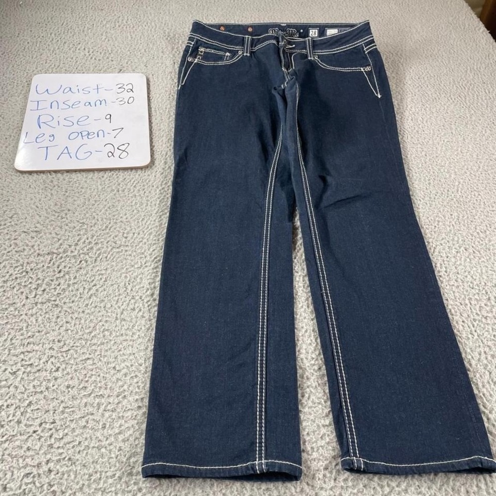 Miss Me Womens Size 28 Blue‎ JE5657ESR Easy Skinny Denim Jeans Fits 32x30